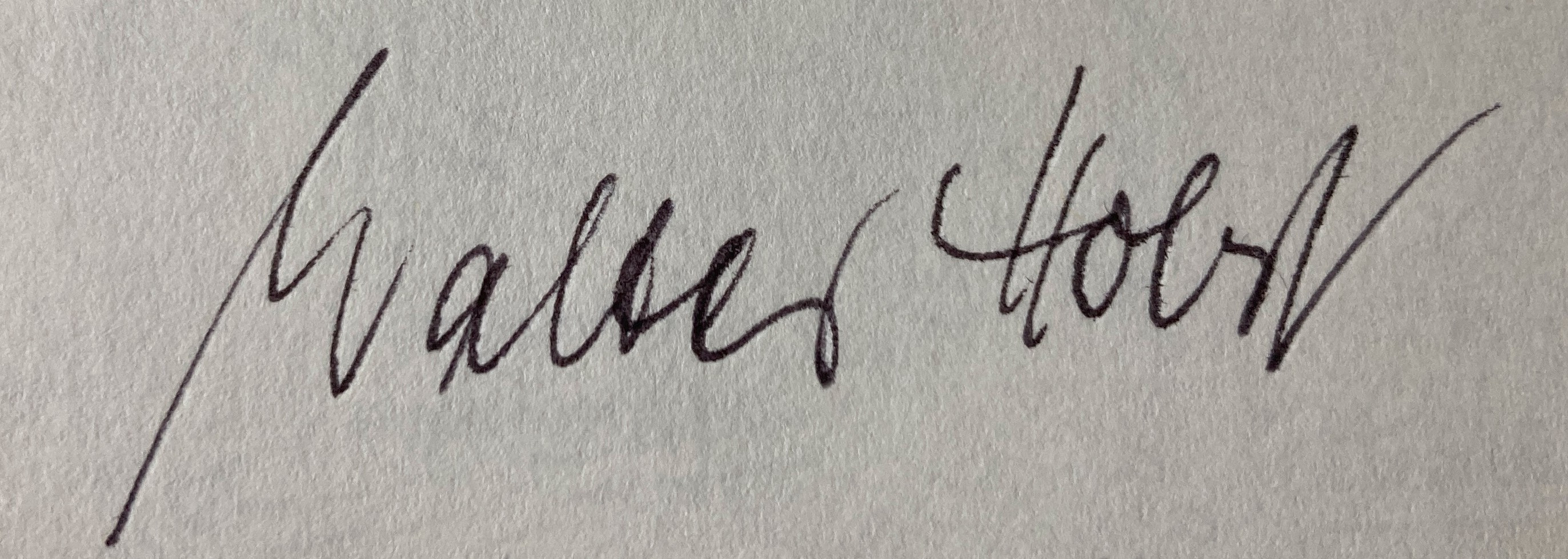 Handtekening van de auteur