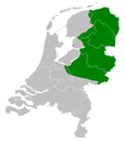 Verbreitung Nedersakisch in den Niederlanden